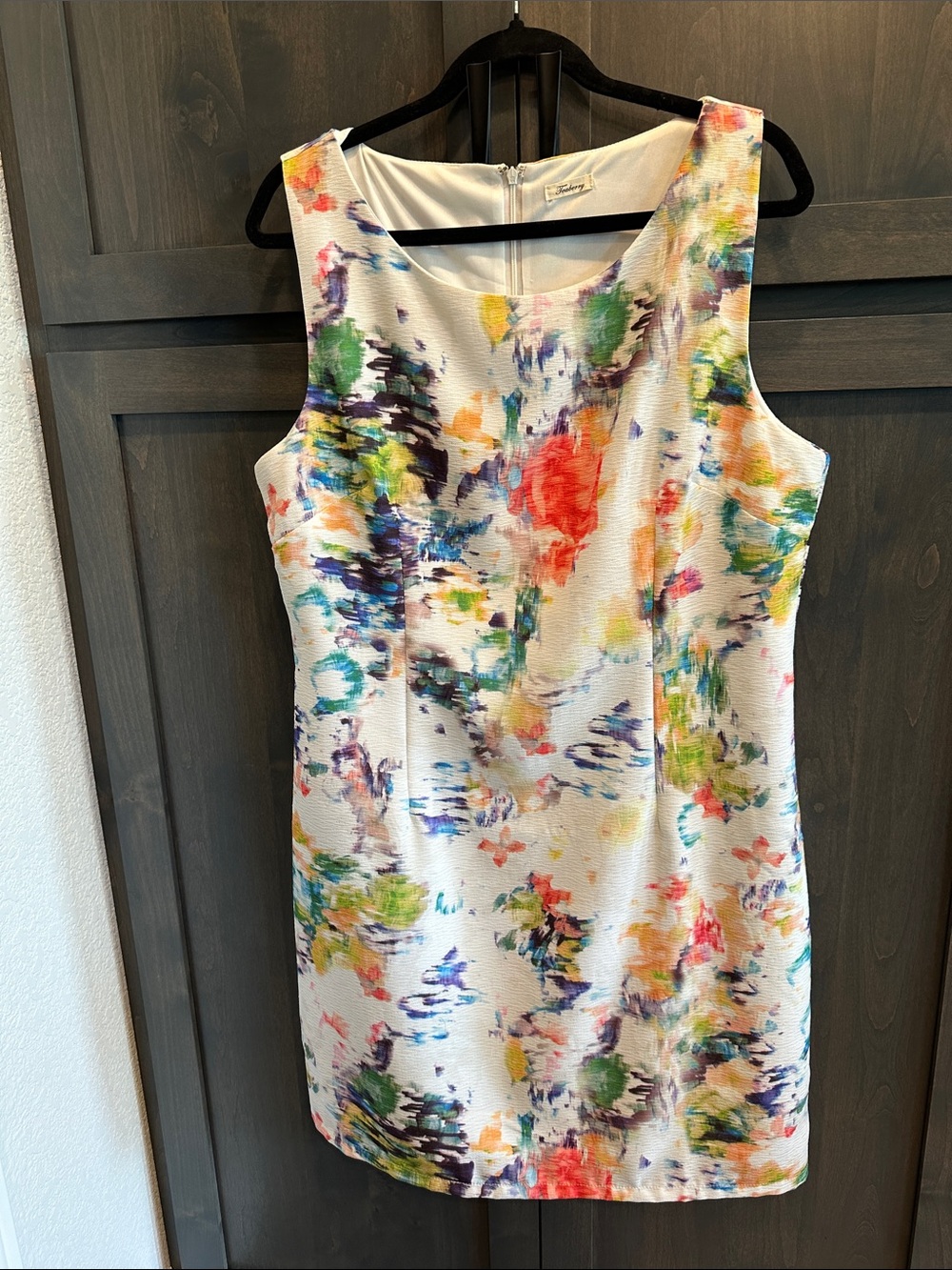 Teaberry Multicolor Watercolor Print Tank Dress XL
